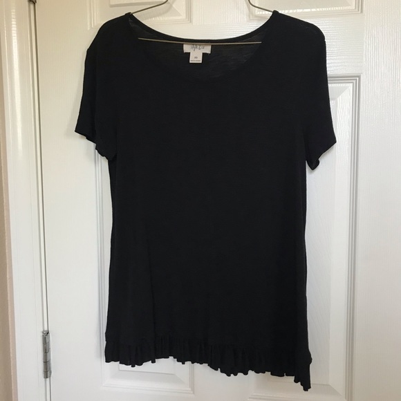 Style & Co Ruffled Hem Top - Picture 2 of 5
